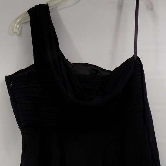 Ever Pretty Black Pleated Bodice One Shoulder Dress Size 4 NWT - Picture 9 of 12